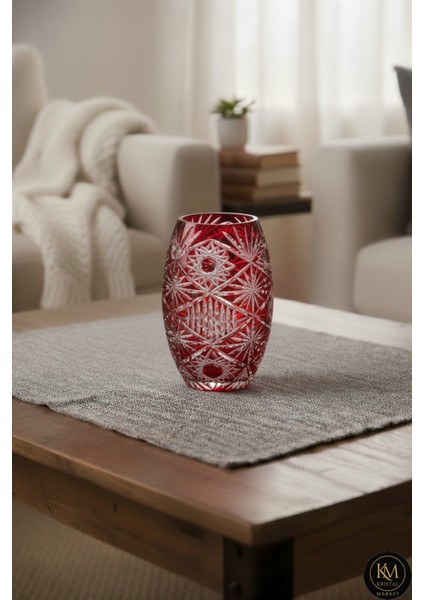 El Yapımı Kristal Avangart Vizyon 999 Lüks Dekoratif Vazo