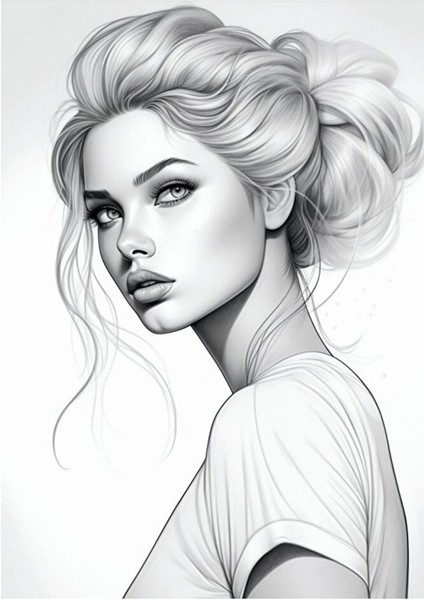 Güzel Kadınlar Gri Tonlamalı Boyama Kitabı fırsatları