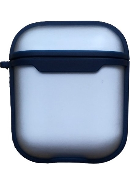 Apple Airpods 1. ve 2. Nesil Uyumlu Buzlu Transparan Renkli Çizgili Kılıf Bumper Koruma Kabı Hybrid