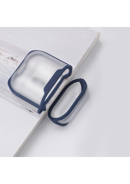 Apple Airpods 1. ve 2. Nesil Uyumlu Buzlu Transparan Renkli Çizgili Kılıf Bumper Koruma Kabı Hybrid fırsatları