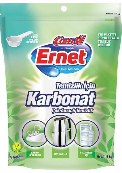 3 Adet Ernet Temizlik Karbonatı 1,5 kg fiyatları