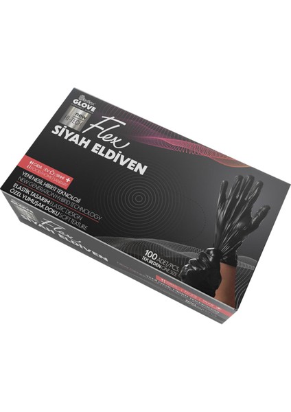 Eldiven Siyah M Beden 100'LÜ