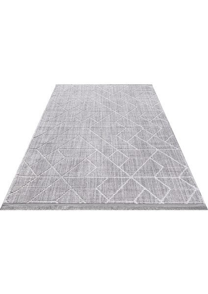 Yalın Bukle Salon Halısı Hav Vermez Mutfak Halısı Çocuk Odası Halısı Koridor 5579 Gri