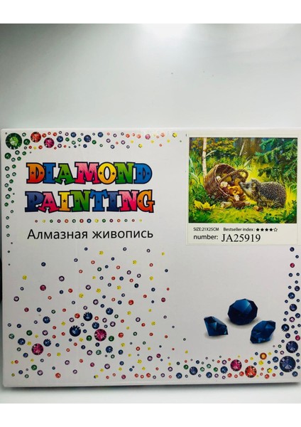 21X25 Çocuklar Için Boncuklu Taşlı Mozaik Elmas Boyama Goblen Pano Tablo Resim Boncuk Puzzle Diamond Painting