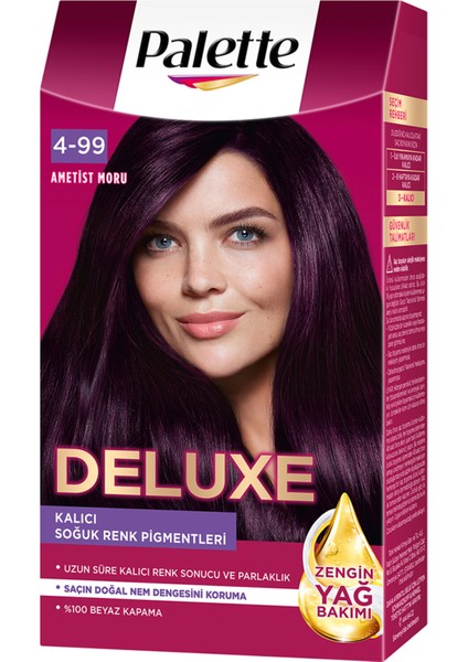Deluxe Saç Boyası 4-99 Patlıcan Moru 115ML 3 Adet