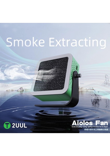2uul DA98 Aiolos Şarjlı Karbonfiltre Lehim Duman Emici + Anakart Soğutucu Fan ve Mikroskop Yan Işığı fırsatları