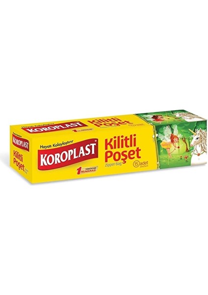 3 Adet Koroplast Kilitli Poşet Küçük Boy