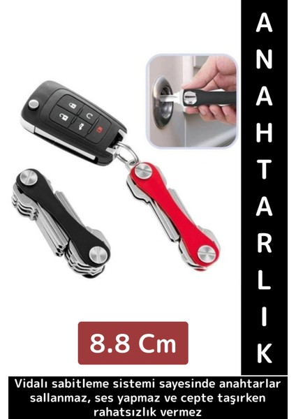 Kompakt Ses Çıkarmaz Karışıklık Önleyen USB Bıçak Şişe Açacağı Pratik Akıllı Anahtarlık Düzenleyici