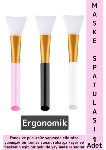 Ergonomik Cilt Maskesi Temizleme Sürme Esnek Pürüzsüz Kullanım Cilt Bakımı Maske Sürme Spatulası