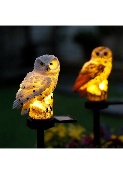 Baykuş Figürlü Güneş Enerjili Bahçe Aydınlatma – Solar LED Lamba – Su Geçirmez Dekoratif Bahçe Süsü fiyatları