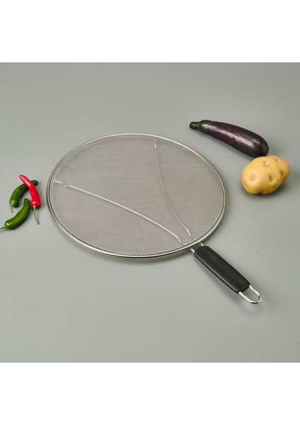 Yağ Sıçratmaz - Gri - 33 cm