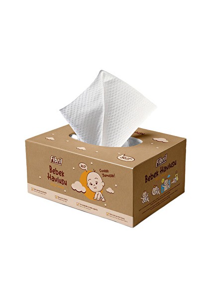 4 Adet Fibril Bebek Havlusu 30'lu