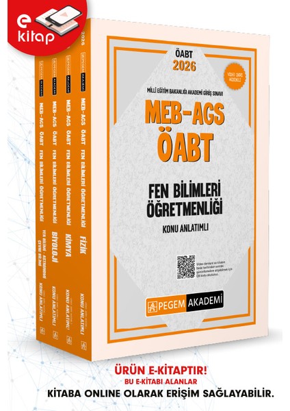 2026 Meb-Ags Öabt Fen Bilimleri Öğretmenliği Konu Anlatımlı E-Kit