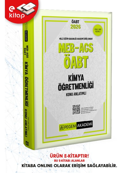 2026 Meb-Ags Öabt Kimya Öğretmenliği Konu Anlatımlı E-Kitap