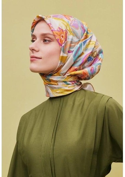 Armine Ipek Eşarp 2025 Yaz - 9332-07 Krem Twill