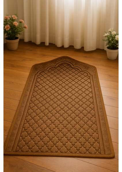 Ekstra Yumuşak Süngerli Diz Ağrıtmayan Ortopedik Kapitone Seccade Özel Kaydırmaz Taban 70X120 Ebat