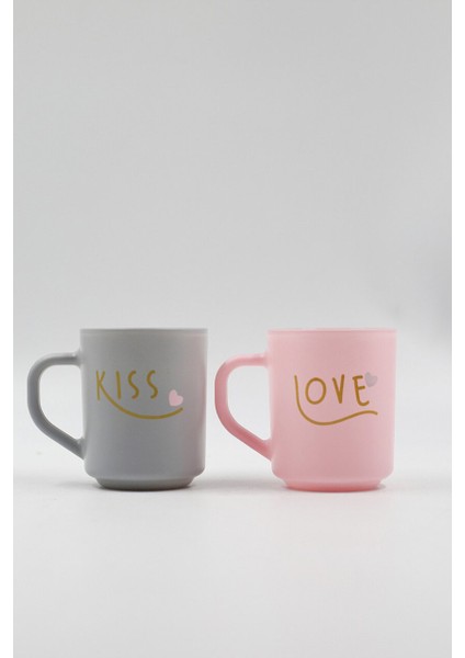 3 Adet Rakle Love Kiss Mug Kupa Set 2'li 246 cc fiyatları