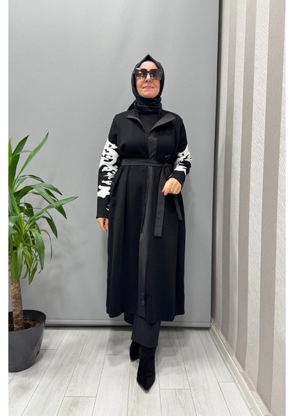 Çelik Örme Fermuarlı Triko Kap Siyah MISS262