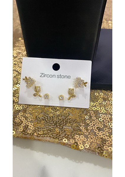 Çelik Altın Kaplama Çoklu Küpe indirimleri