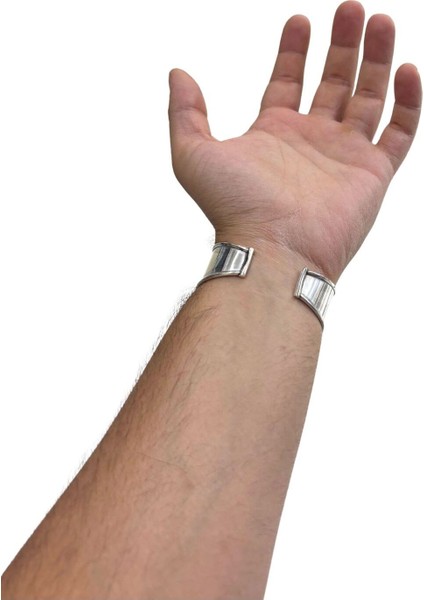 Düz Parlak Ayarlanabilir Kalın Gümüş Bilezik – Model 3 modelleri