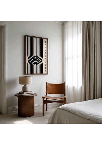(Çerçevesiz) Bauhaus 2'li Siyah Çerçevesiz Poster Seti, Modern Dekoratif Poster Seti