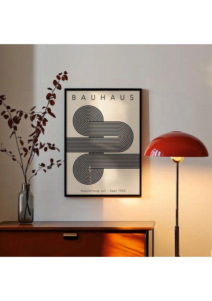 (Çerçevesiz) Bauhaus 2'li Siyah Çerçevesiz Poster Seti, Modern Dekoratif Poster Seti