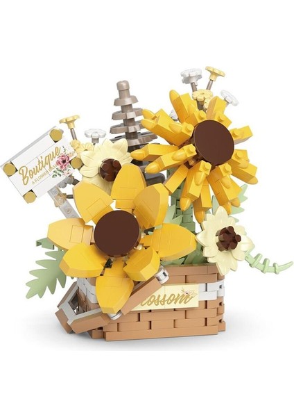 P1085 Panlos Çiçek Buketi 498 Parça Block Oyuncak