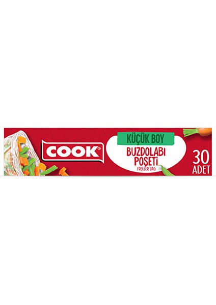 2 Adet Cook Buzdolabı Poşeti 20X30 cm 30 Adet Küçük Boy