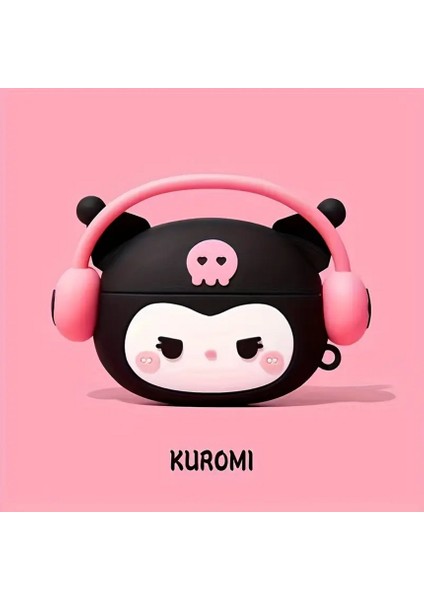 Airpods Pro 3. Nesil Uyumlu Sevimli Pembe Kulaklıklı Kuromi Figürlü Darbe Önleyici Kulaklık Koruma Kılıfı fırsatları