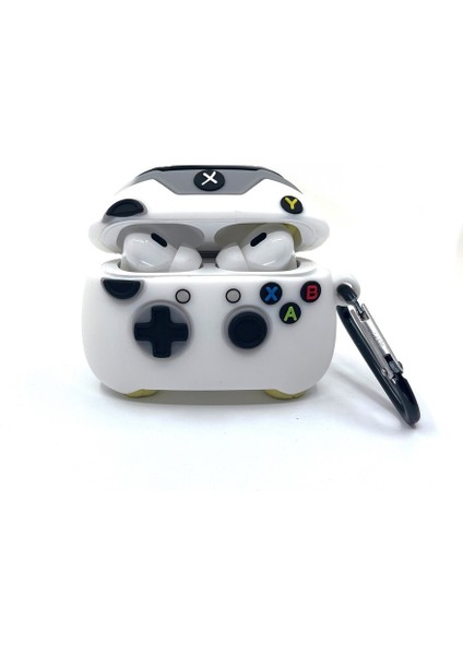 Airpods Pro 3. Nesil Uyumlu Sevimli Beyaz Oyun Konsolu Figürlü Darbe Önleyici Kulaklık Koruma Kılıfı fiyatları