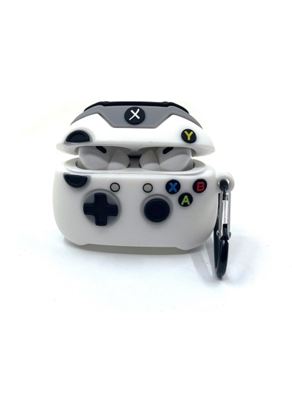 Airpods Pro 3. Nesil Uyumlu Sevimli Beyaz Oyun Konsolu Figürlü Darbe Önleyici Kulaklık Koruma Kılıfı modelleri
