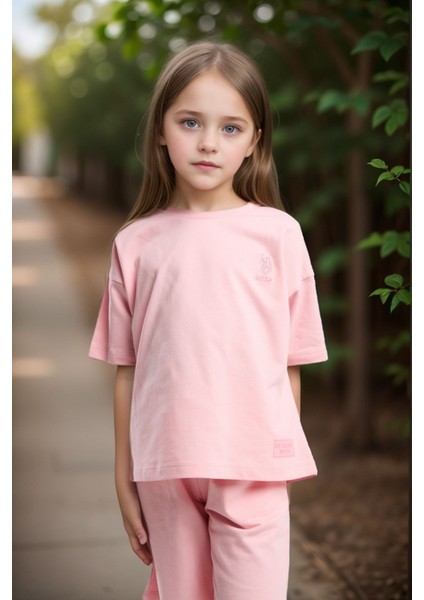 Kız Çocuk Giyim %100 Pamuklu T-Shirt & Şort Ikili Set US01.LL.01.P4.O017