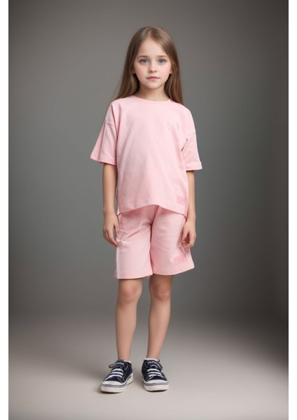 Kız Çocuk Giyim %100 Pamuklu T-Shirt & Şort Ikili Set US01.LL.01.P4.O017 modelleri