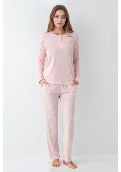 Kadın Giyim Düğme Detaylı Modal & Pamuk Uzun Kol 2'li Pijama Takımı L1.PC.9086.001 fiyatları