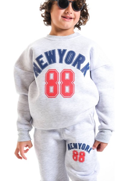 3 Ip Şardonlu Garson Boy Oversize Jagger Paça Kışlık Erkek Çocuk Alt Üst Takım