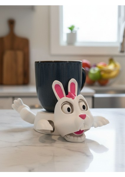 Sevimli Tavşan Bardak Altlığı – Hareketli ve Eğlenceli Kupa Altlığı fiyatları