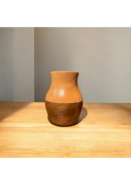 🌰 El Yapımı Ceviz ve Meşe Ağacından Ahşap Vazo fiyatları