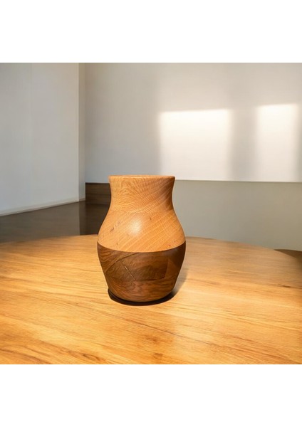 🌰 El Yapımı Ceviz ve Meşe Ağacından Ahşap Vazo modelleri