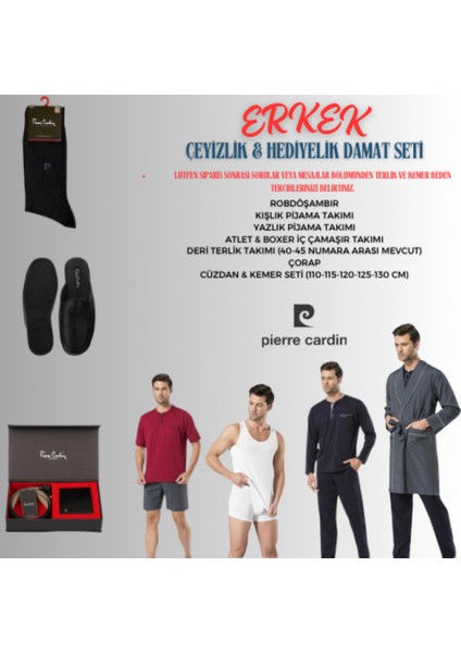 Erkek Kutulu Çeyizlik & Hediyelik 7'li Damat Seti LL.PC.001.17.C1