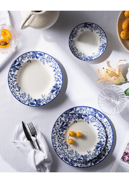 Loire 6 Kişilik 24 Parça Yemek Takımı - Mavi