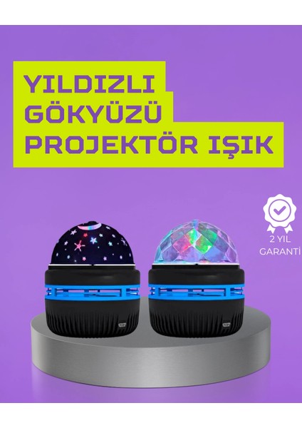 Usb’li Yıldız Projektör Lamba – Döner Galaxy Işık Şovu, Çocuk ve Yetişkin Uyku Lambası