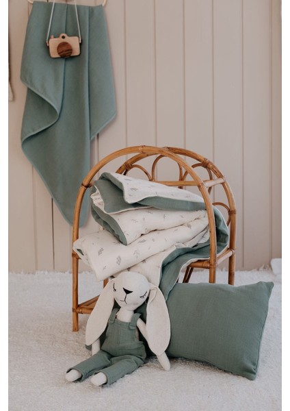 Park Yatak Müslin Nevresim Takımı (80X110) | Eucalyptus