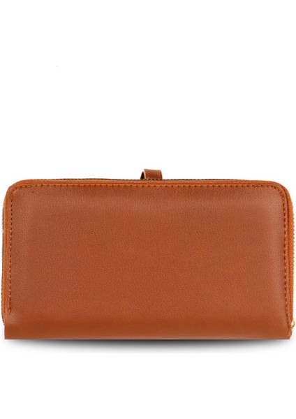 Taba Renk Fermuarlı Kadın Cüzdan modelleri