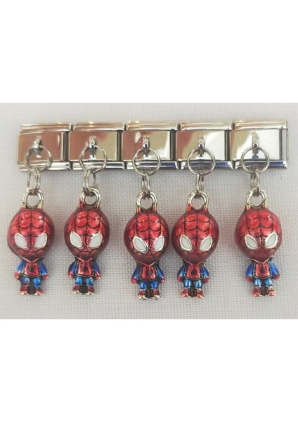 Örümcek Adam Karakter Charm, Italyan Bileklik Uyumlu Paslanmaz Çelik Figürlü fiyatları