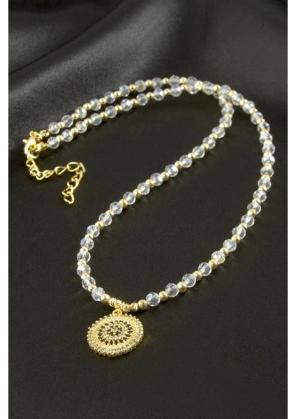 Nazar Zirkon Taşlı Kristal Kolye