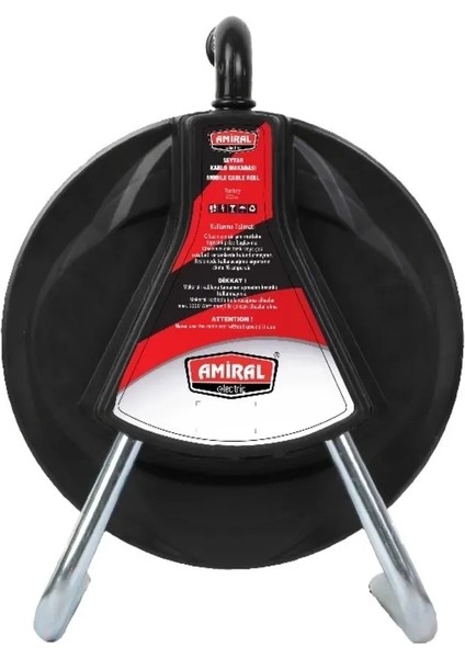 Amiral 50 mt Makaralı 4'lü Elektrik Uzatma Priz 3x2,5 mm Siyah fiyatları