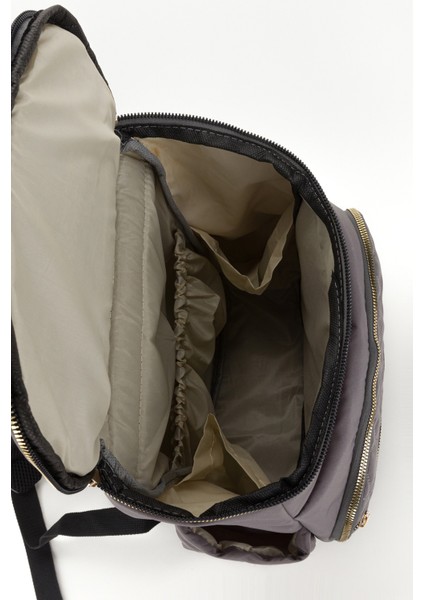 Nakışlı Bondit Hafif Kumaş Anne Bebek Bakım Çantası Termoslu Biberon Cepleri