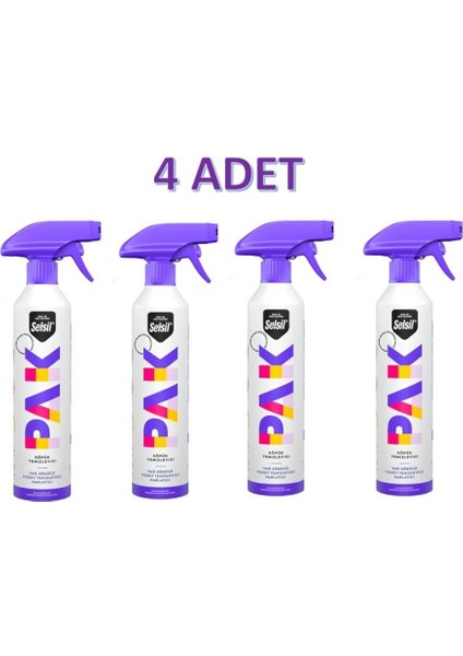 Pak 500 ml Mucize Köpük Sprey Yağ Sökücü 4 Adet