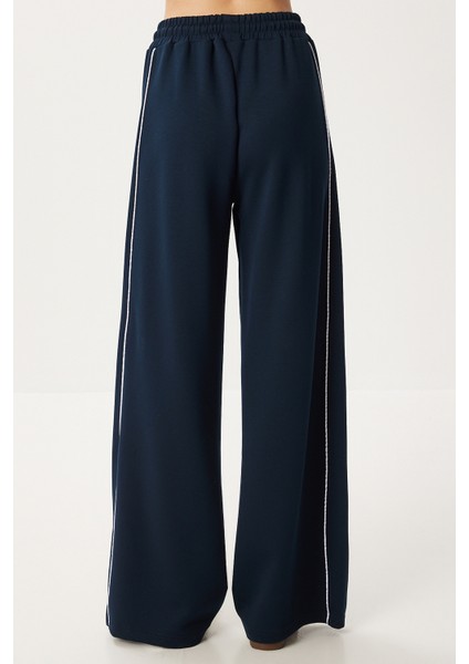 Kontrast Şeritli Modal Eşofman Altı LKB0015 Lacivert indirimleri