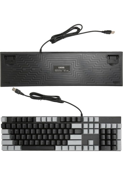 KL-95D Blue Switch Rgb Oyun Klavyesi Gaming Mekanik 104 Tuşlu Rgb LED USB Kablolu Mekanik Klavye fırsatları
